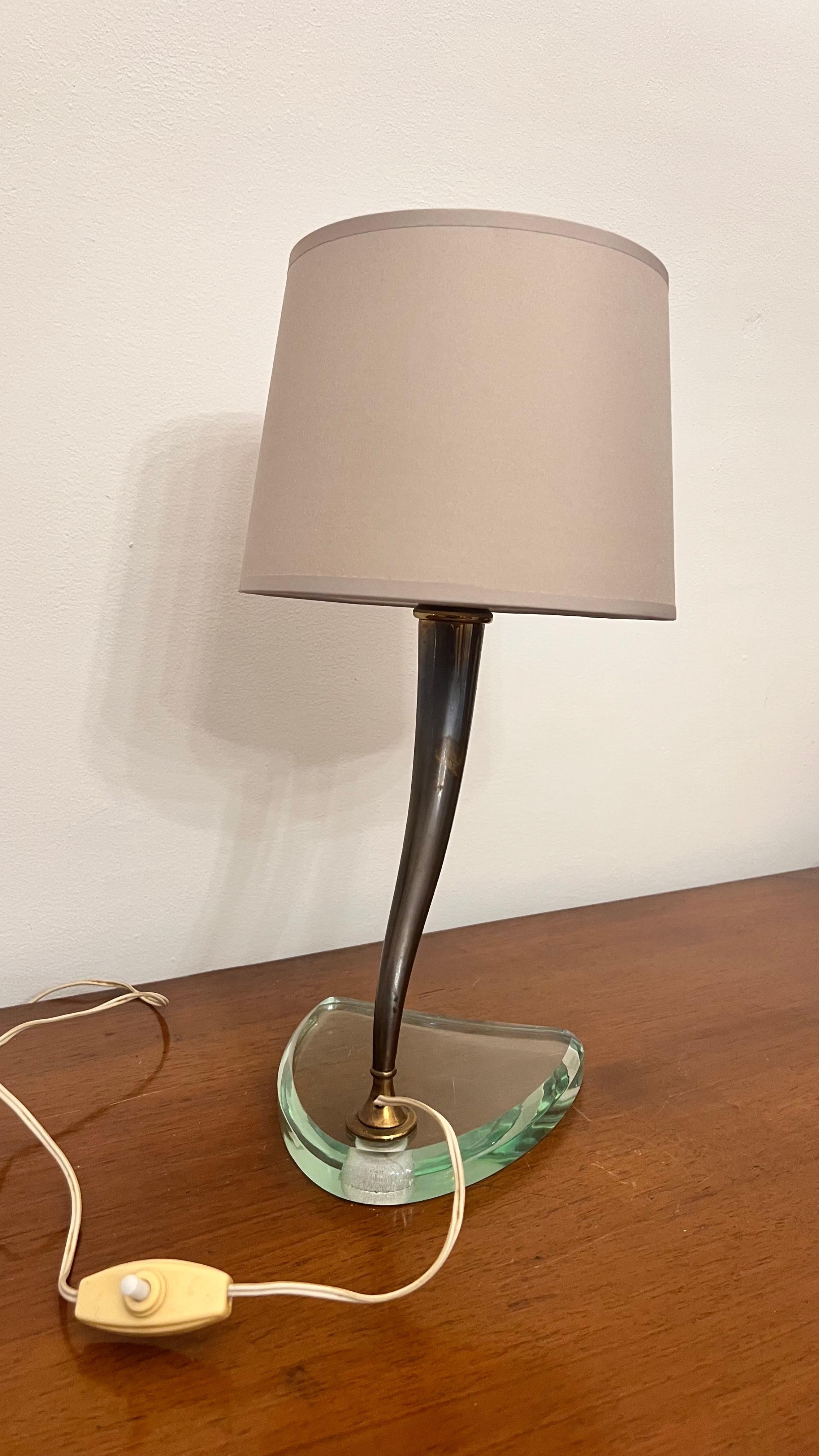 Lampe de table Art déco en verre de Murano 