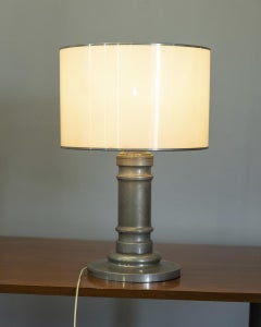 Vintage 1970s metal and plexiglass table lamp design Vit Kellj