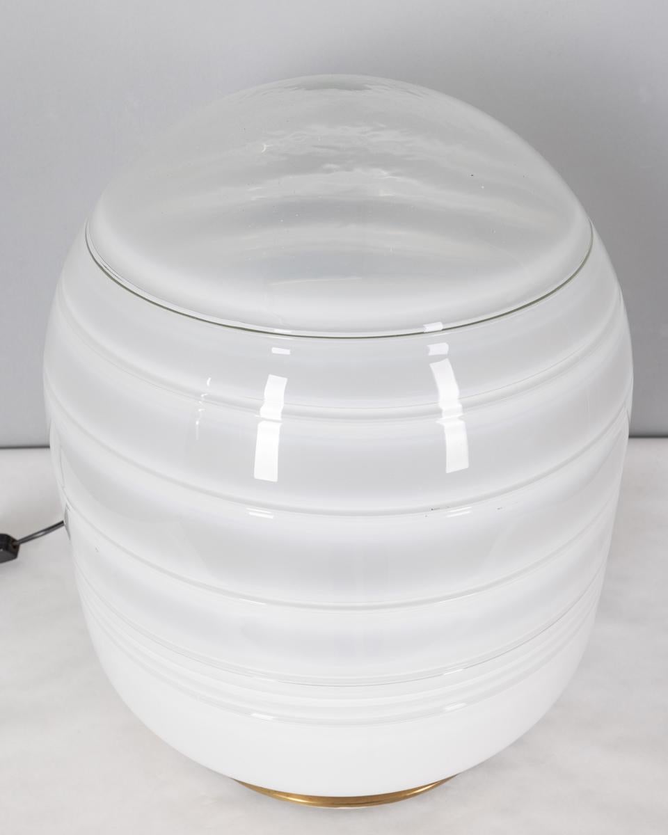 Lampada da tavolo vintage anni 70 in vetro di Murano design Barbini in vendita 3