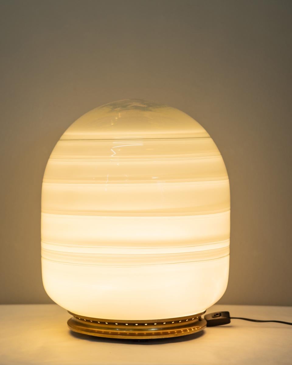Mid-Century moderno Lampada da tavolo vintage anni 70 in vetro di Murano design Barbini in vendita