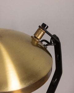 Vintage 70's table lamp golden brass Italian design