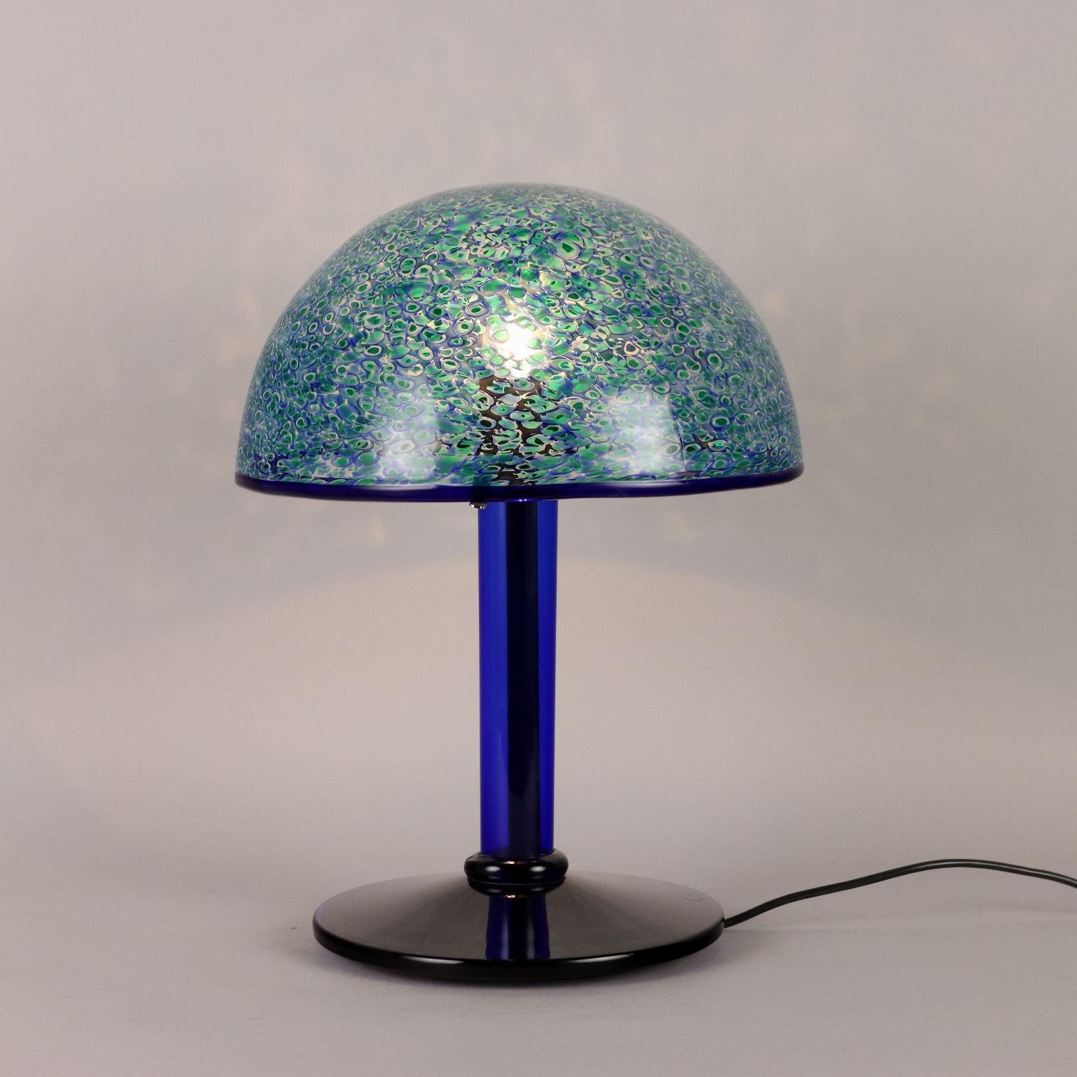 Lámpara de mesa, cristal de Murano. 