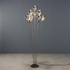 Vintage 10-point floor lamp Space-Age Production Italy 1970s