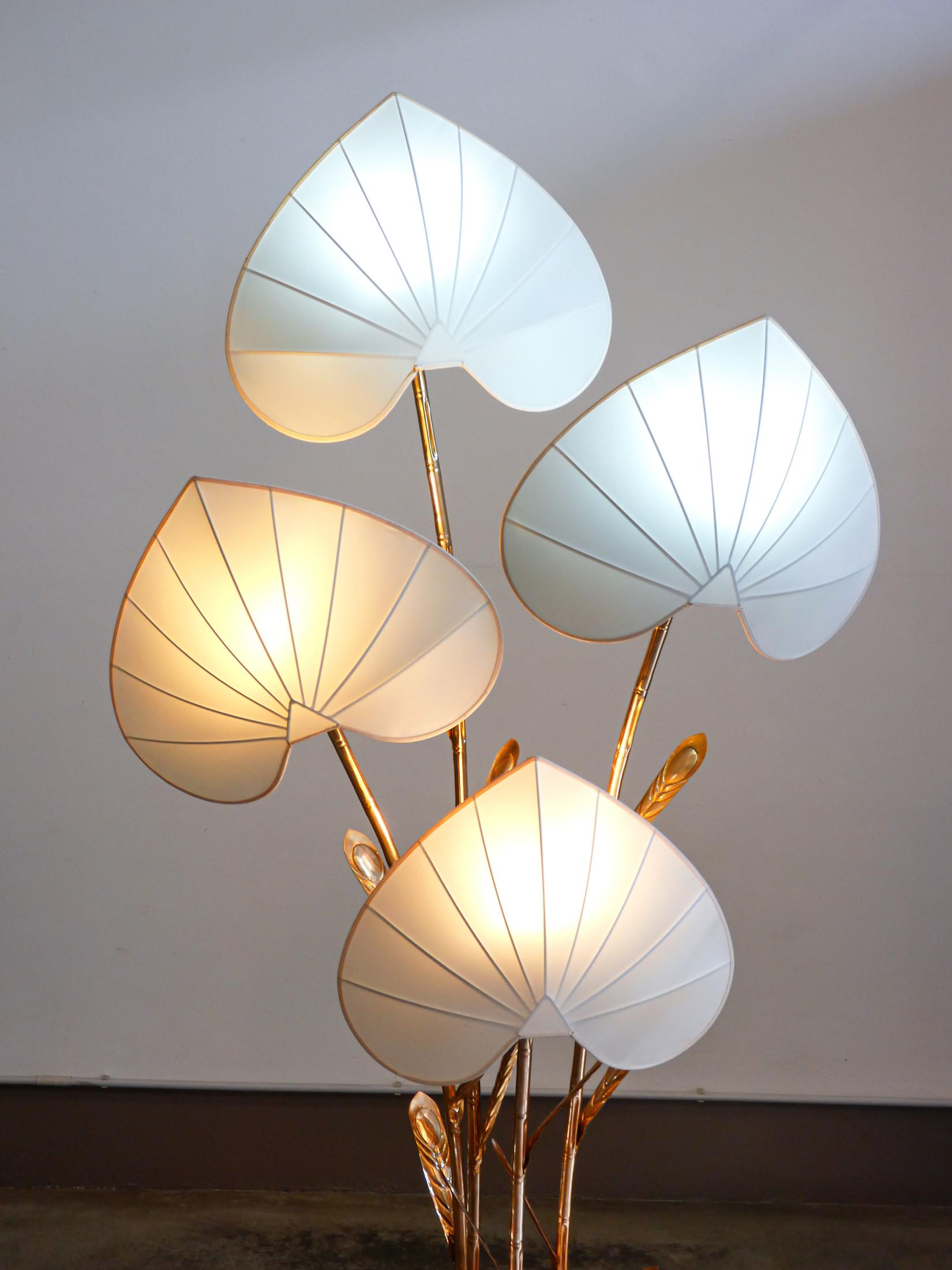 Four-lumen floor lamp, design Antonio PAVIA. Italy, 70s In Good Condition For Sale In Torino, IT