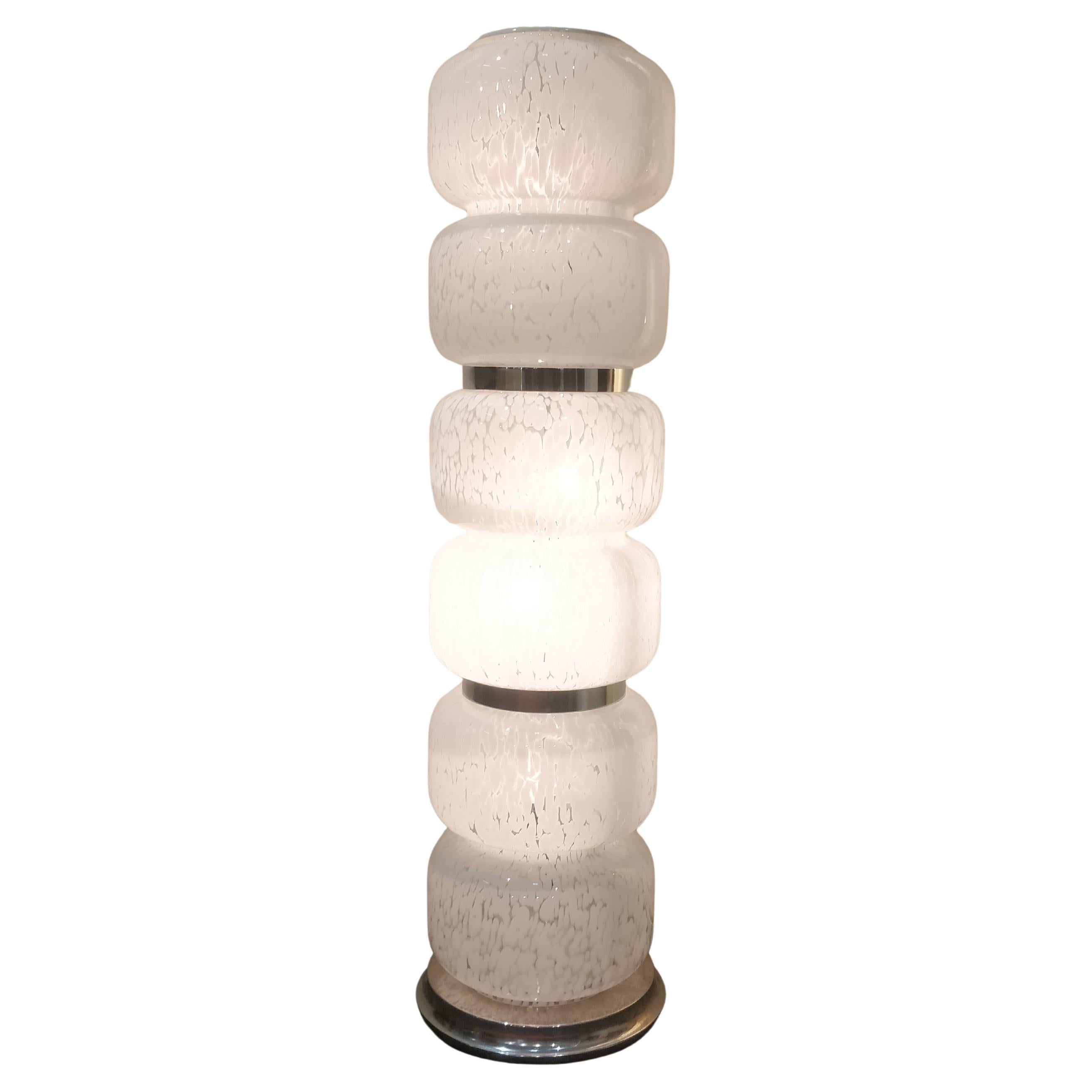 Floor totem lamp by AV Mazzega, Murano glass - Italy, 1960s