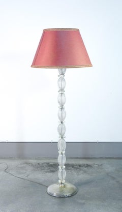 BAROVIER & TOSO three-lumen blown glass floor lamp. Murano, 40s