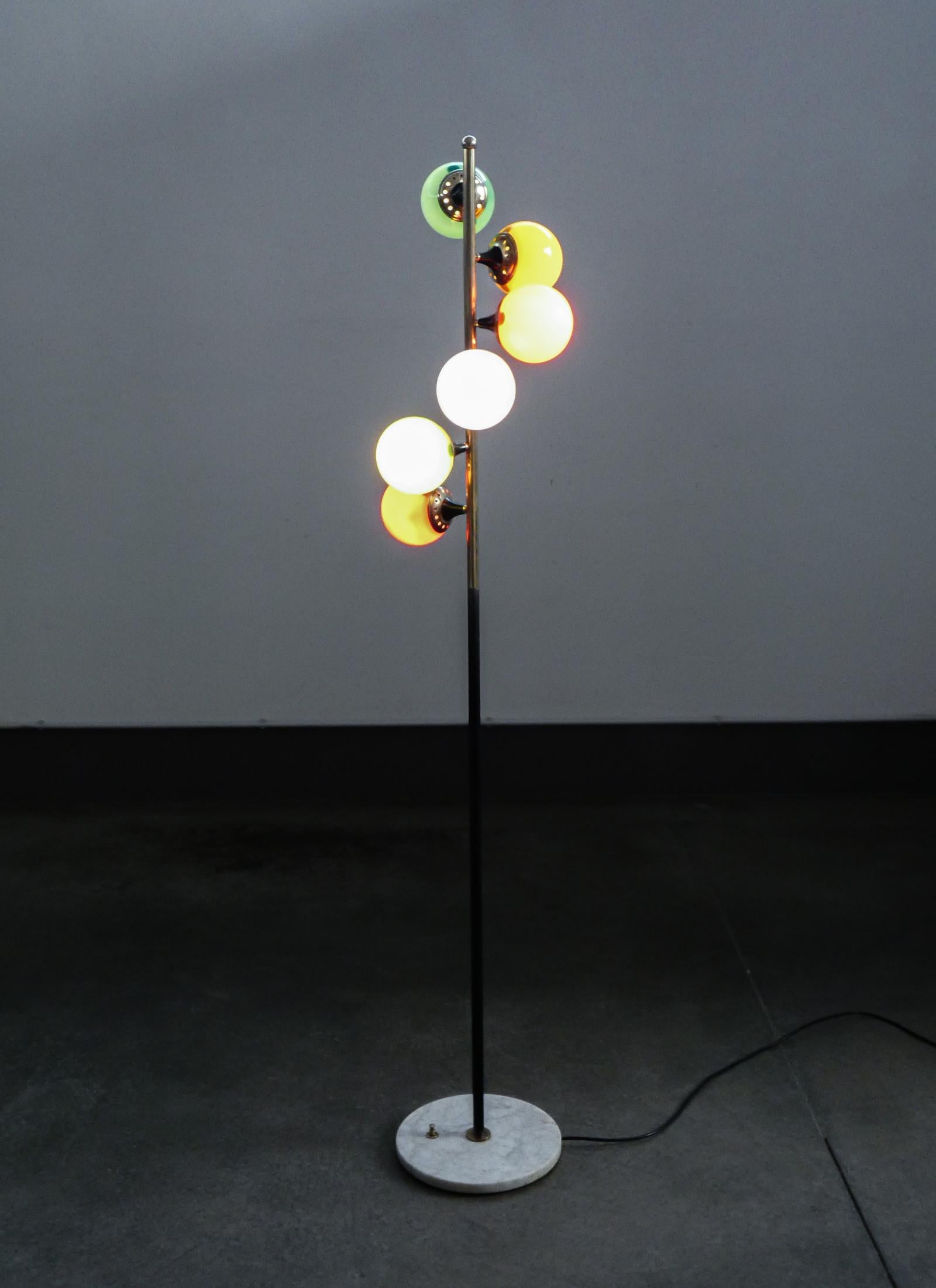 Lampada da terra Alberello design STILNOVO. Accès à trois heures. Italie, années 1960 en vente 1