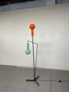 Mid-Century Modern Floor Lamp by Vetreria Laguna, Iron & Glass, 1950s