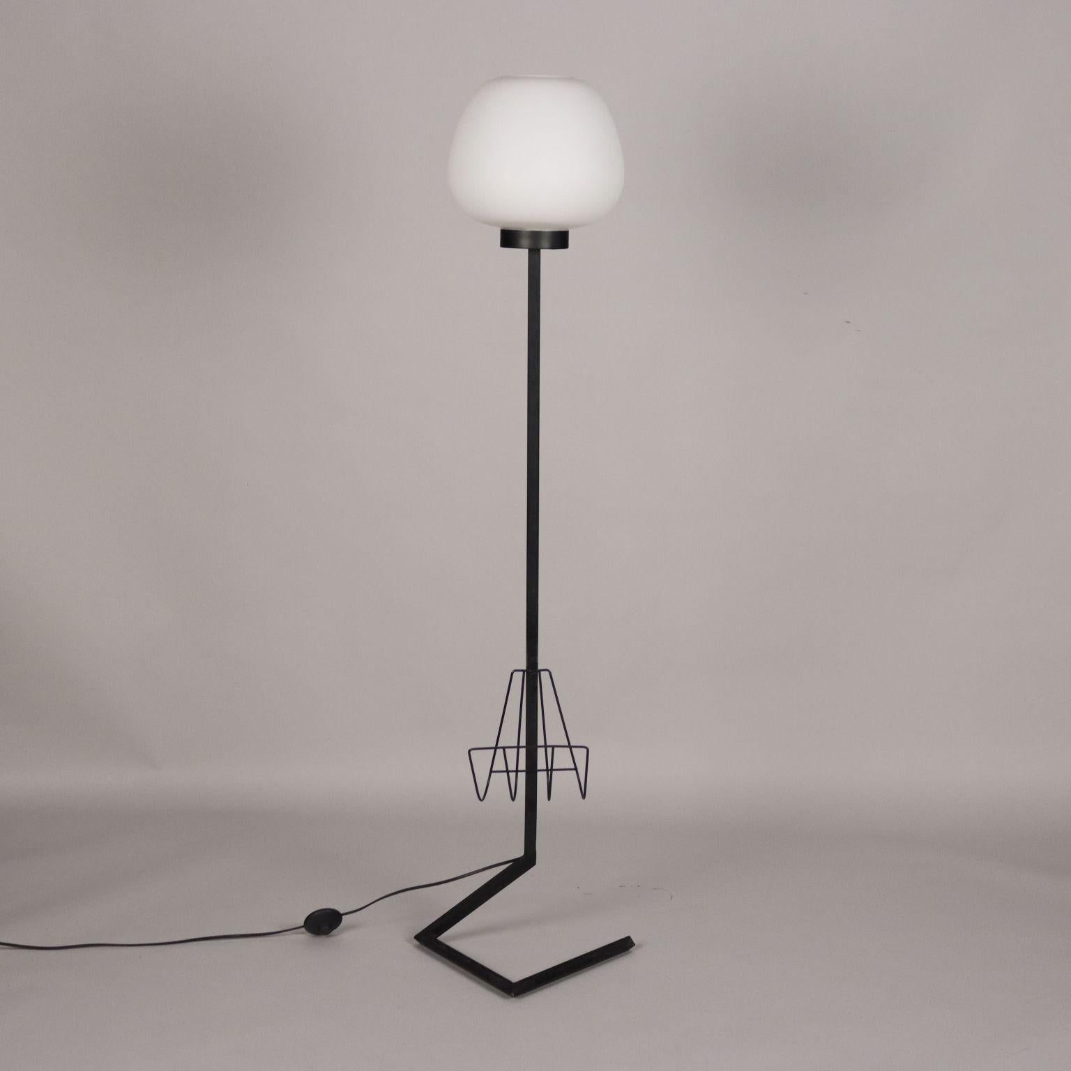 Enameled Floor lamp 1960s For Sale