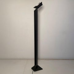 Beam black floor lamp by Enrico Davide Bona and produced by Skipper, 1980