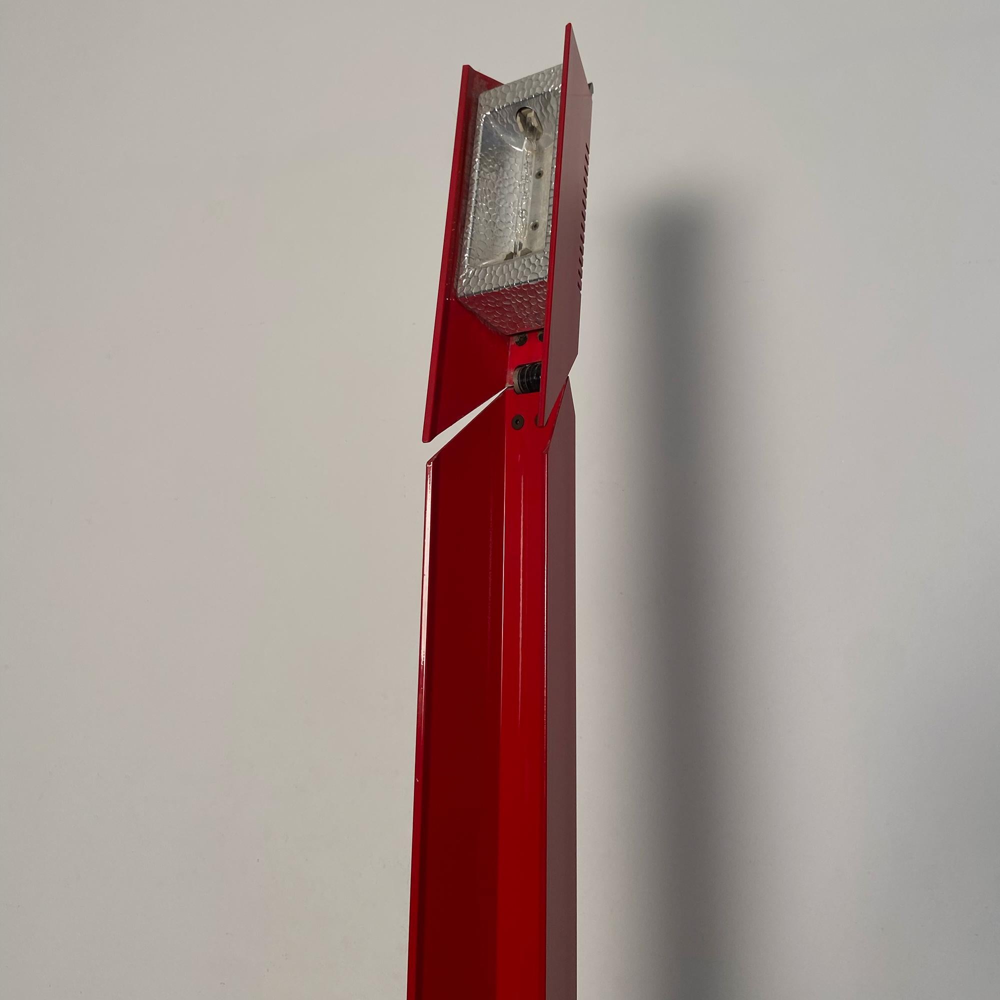 Lampada da terra Beam rossa di Enrico Davide Bona e prodotta da Skipper, 1980 in vendita 4