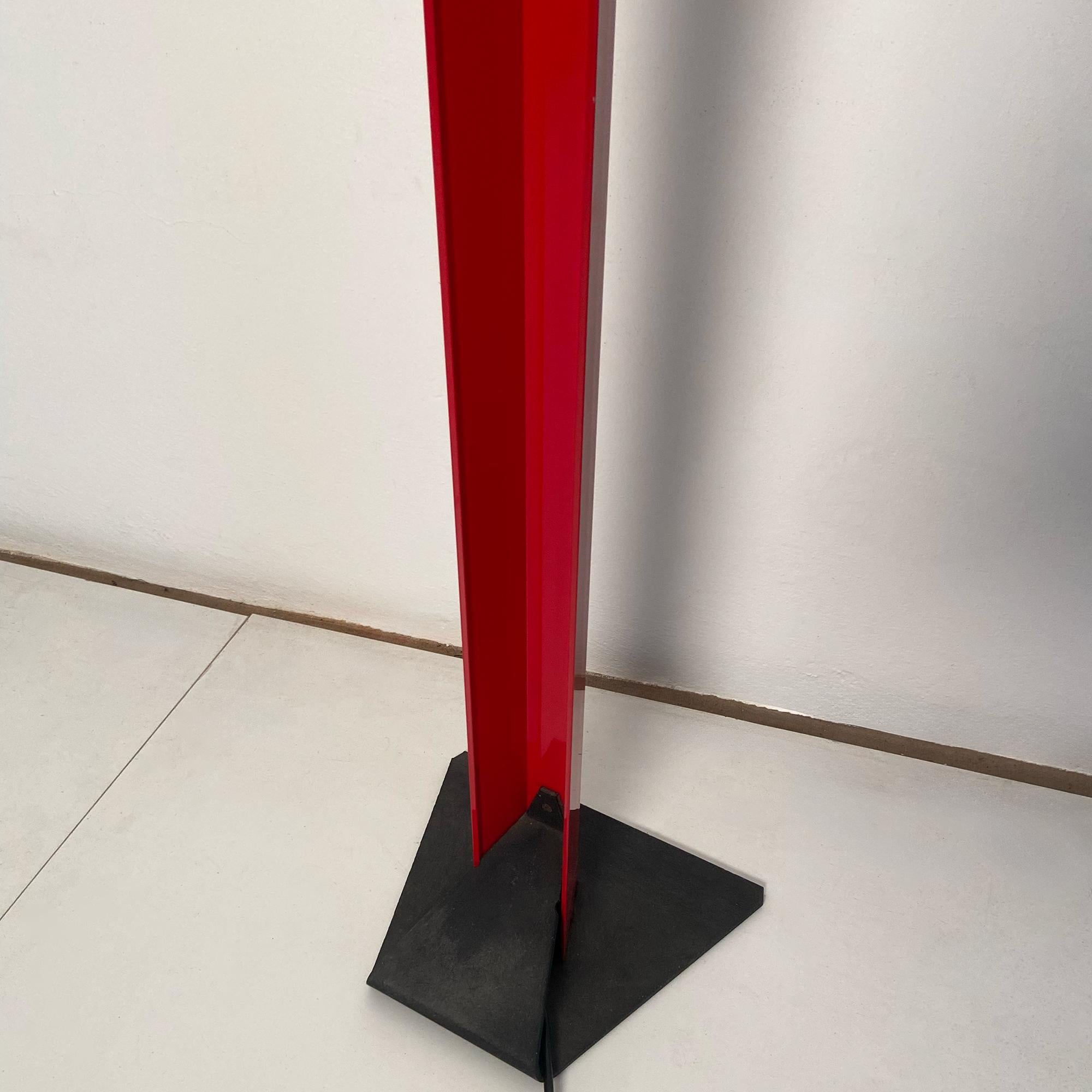 Lampada da terra Beam rossa di Enrico Davide Bona e prodotta da Skipper, 1980 in vendita 5