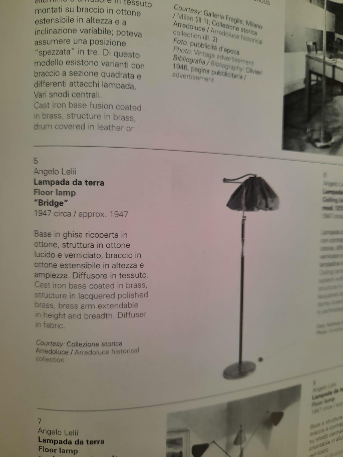 Mid-20th Century Bridge floor lamp 12246  by Angelo Lelii for Arredoluce For Sale