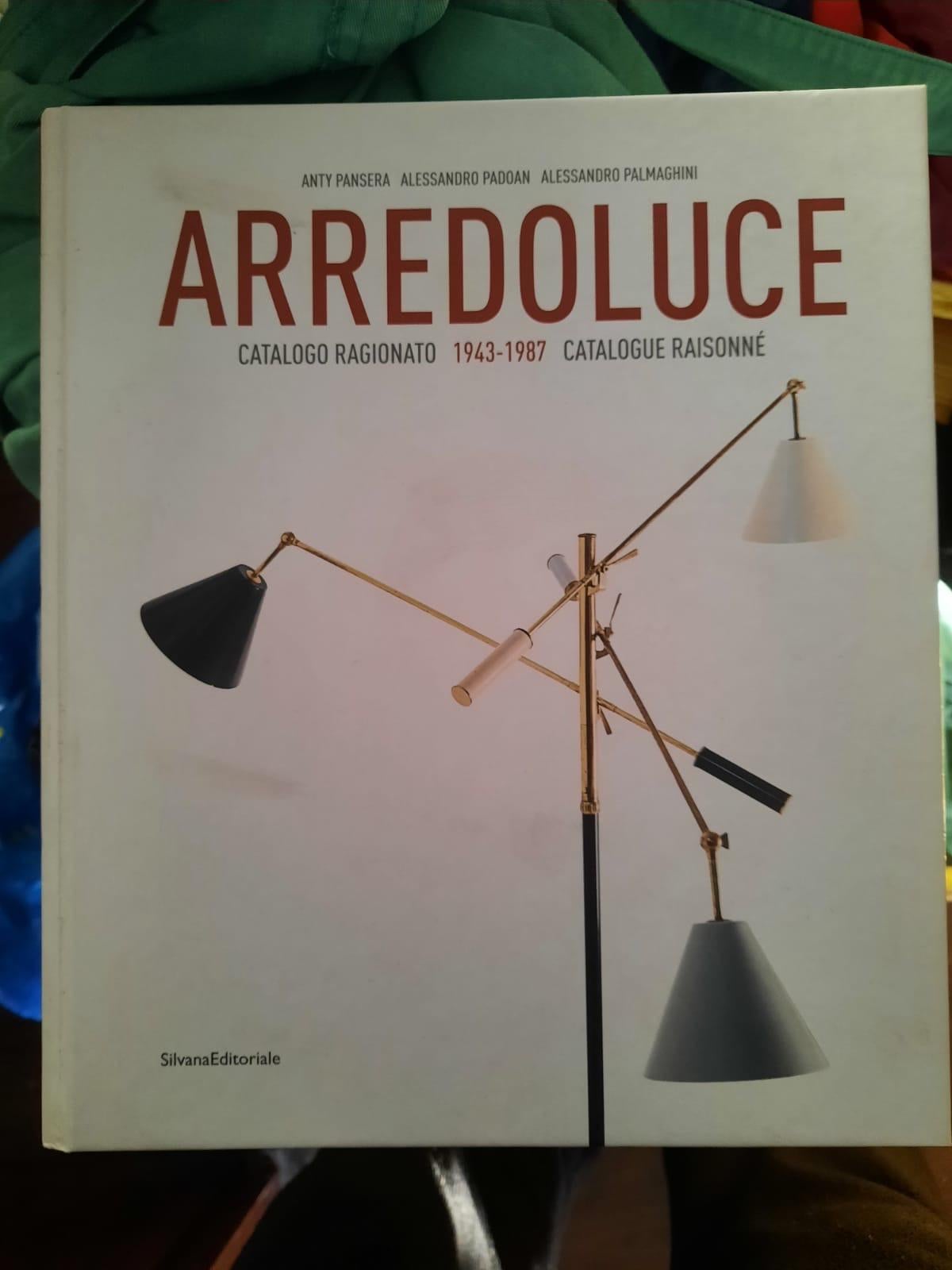 Brass Bridge floor lamp 12246  by Angelo Lelii for Arredoluce For Sale