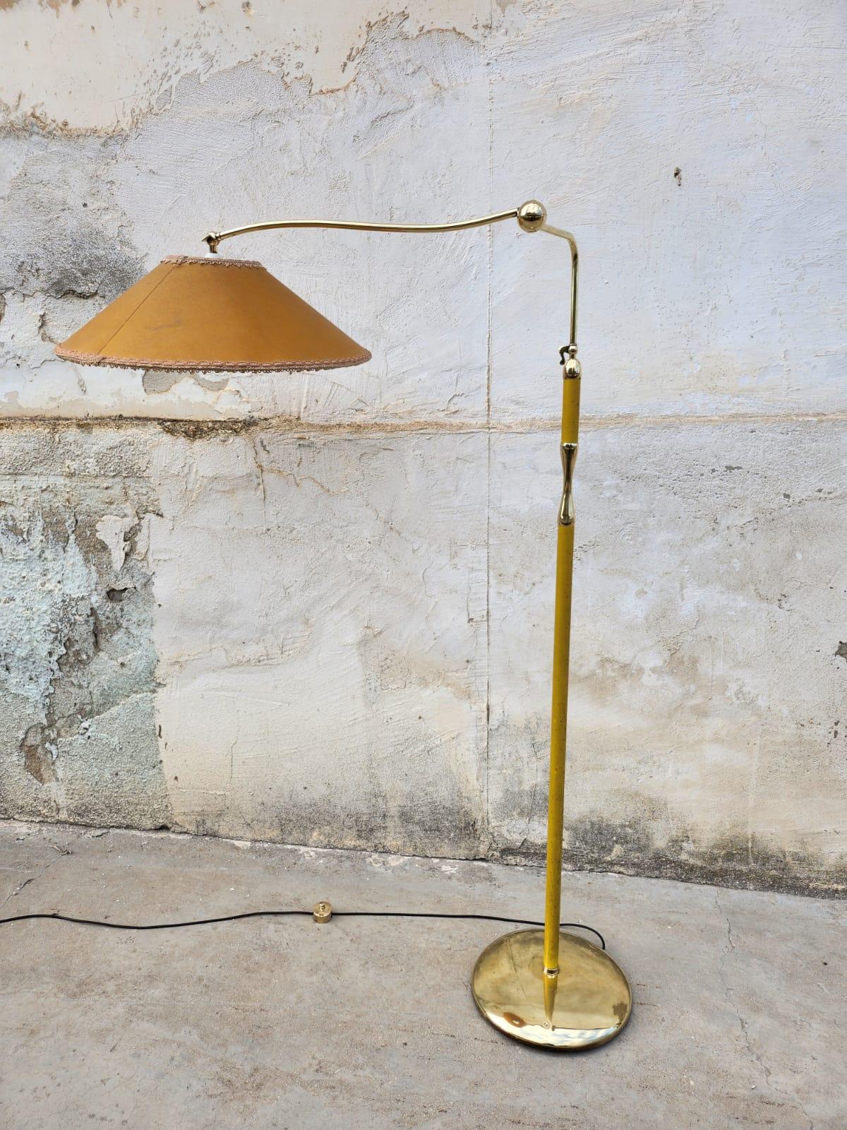 Bridge floor lamp 12246  by Angelo Lelii for Arredoluce For Sale 1