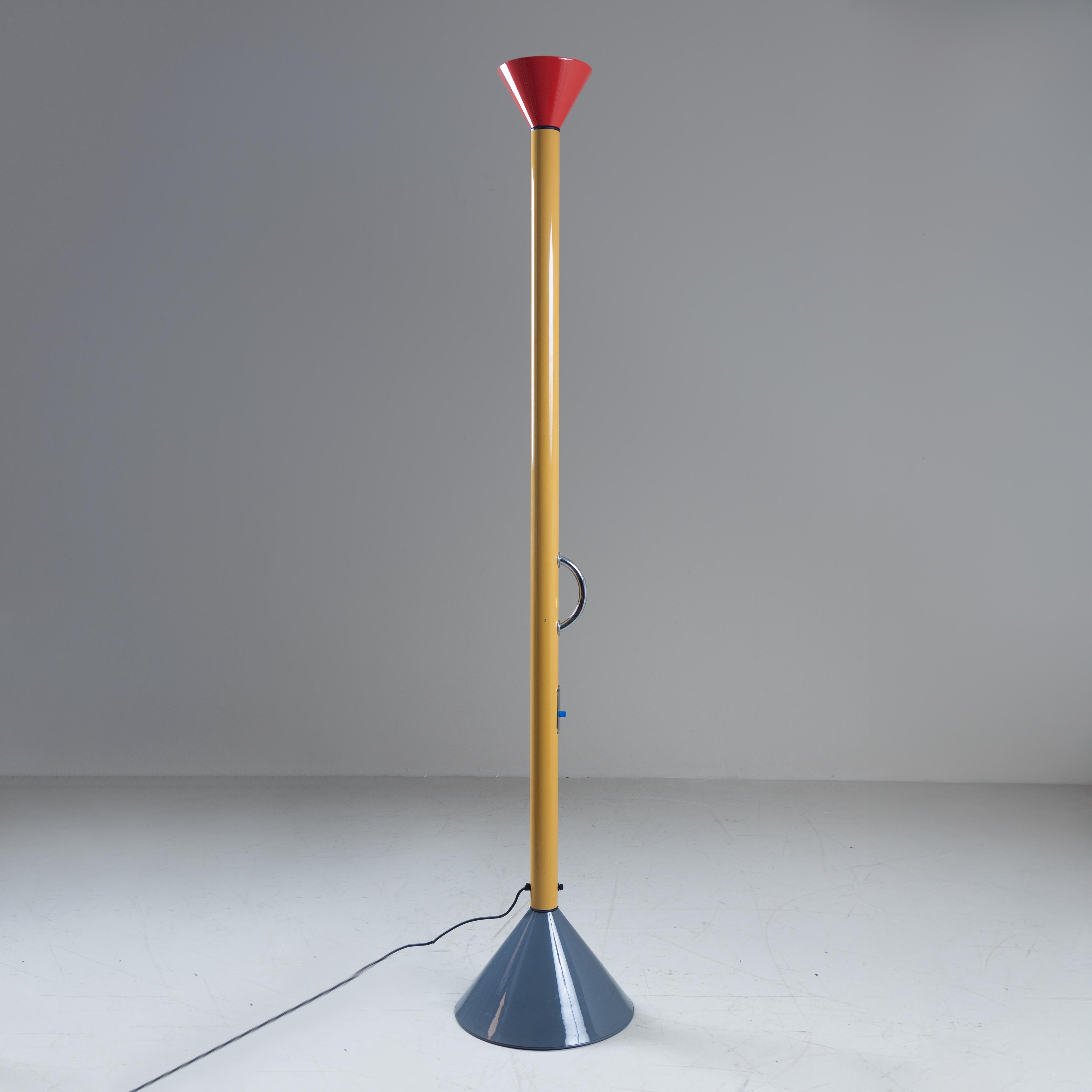 Italian Callimaco floor lamp, Ettore Sottsass, Artemide, 1982