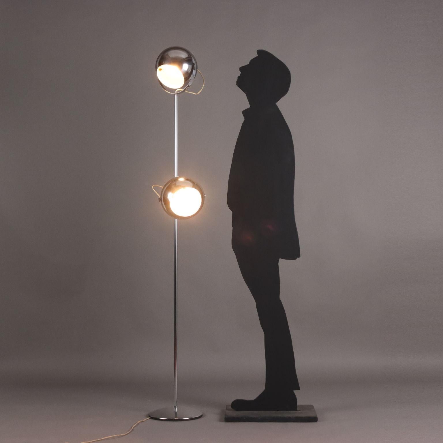 Mid-Century Modern Lampadaire avec diffuseurs sphériques 1960s-70s