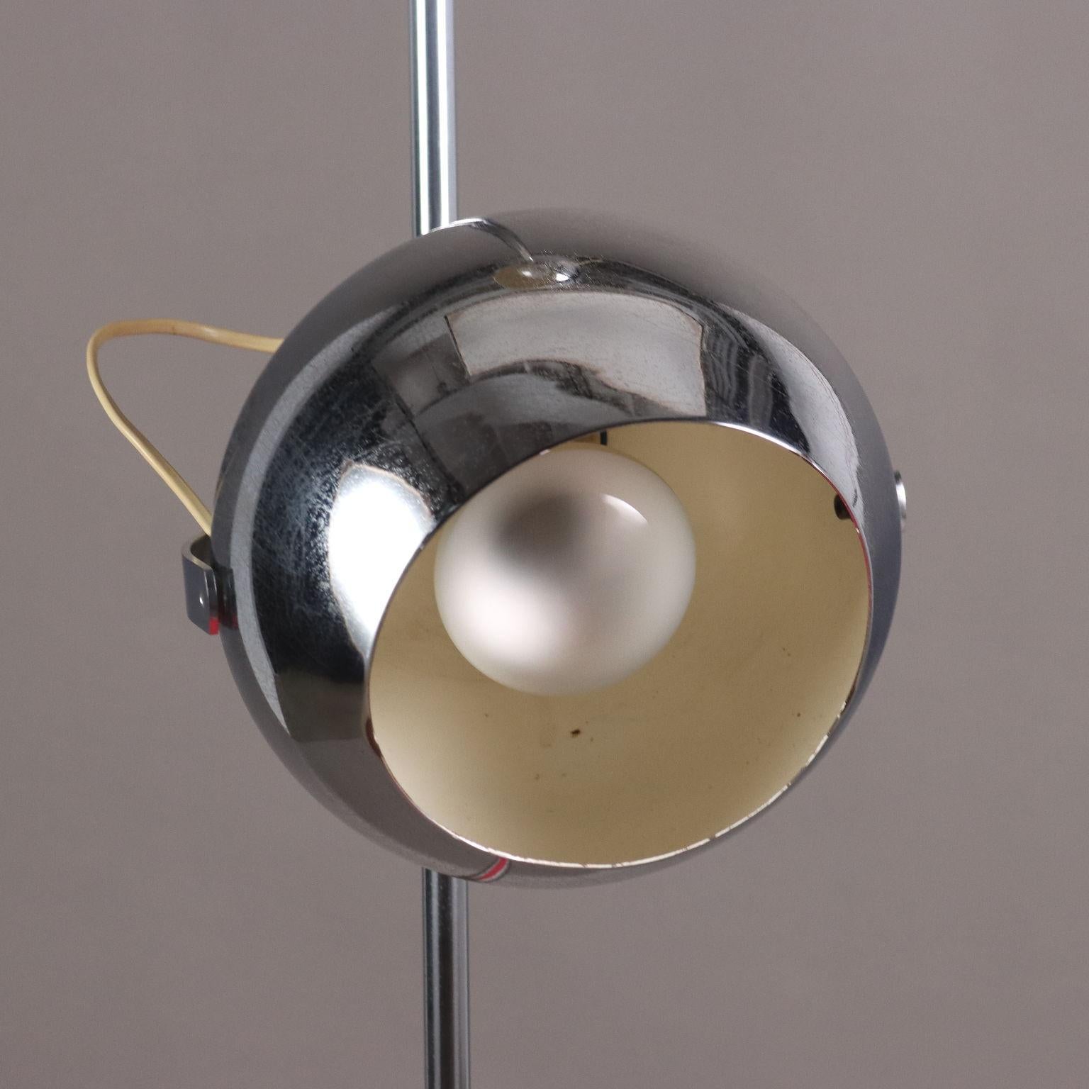 Métal Lampadaire avec diffuseurs sphériques 1960s-70s