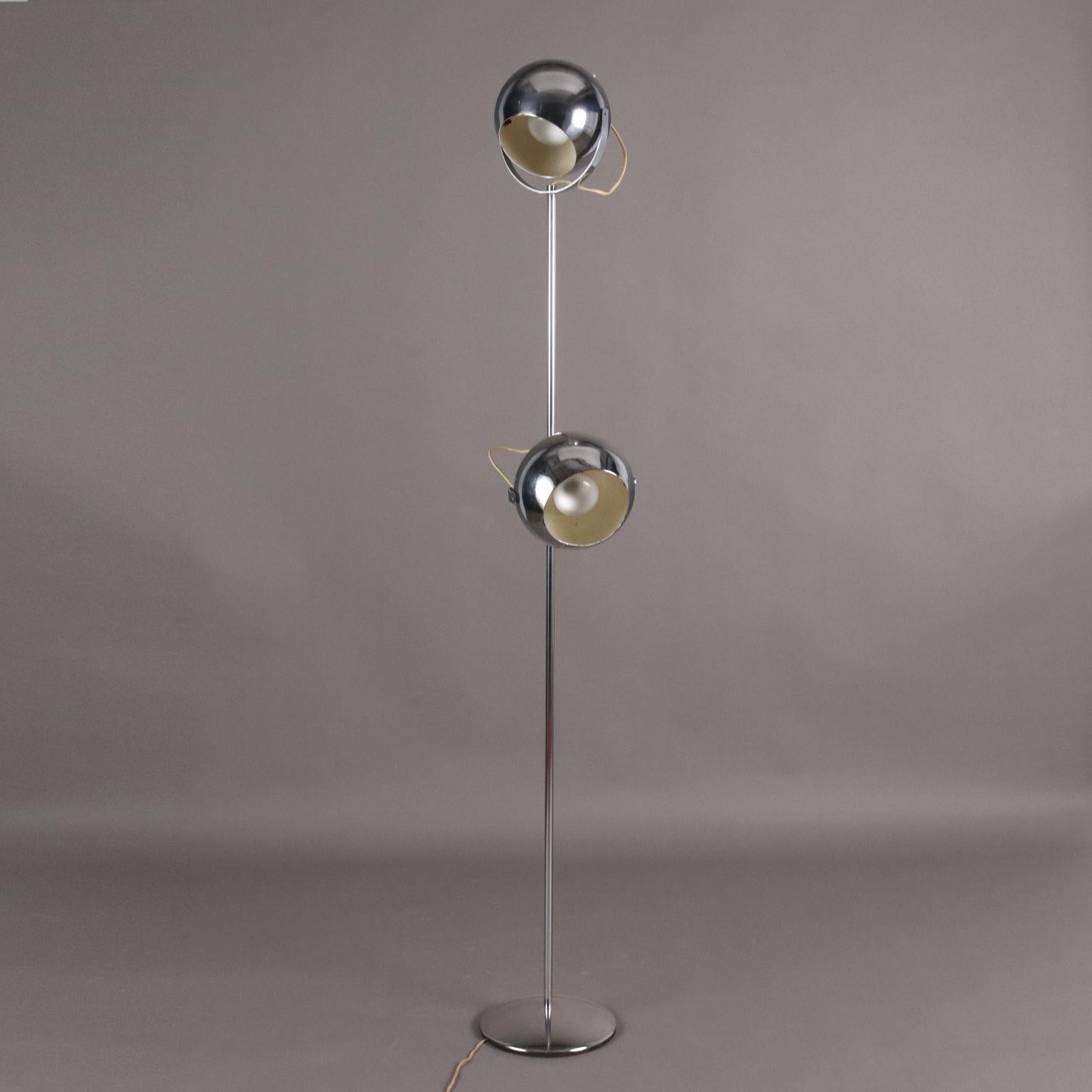 Lampadaire avec diffuseurs sphériques 1960s-70s 1