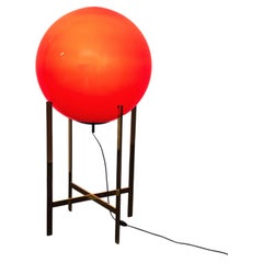 Floor lamp with red globe, Vistosi, 1970s