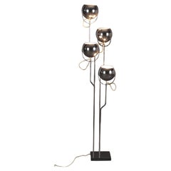 Lampada da Terra con Sfere Orientabili Anni 70
