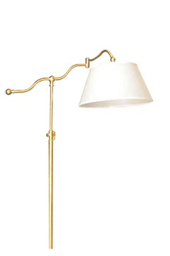 Lampada da terra da lettura in ottone Studio
