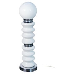 Carlo NASON Design Stehleuchte aus Glas und verchromtem Metall, mit drei Lumen