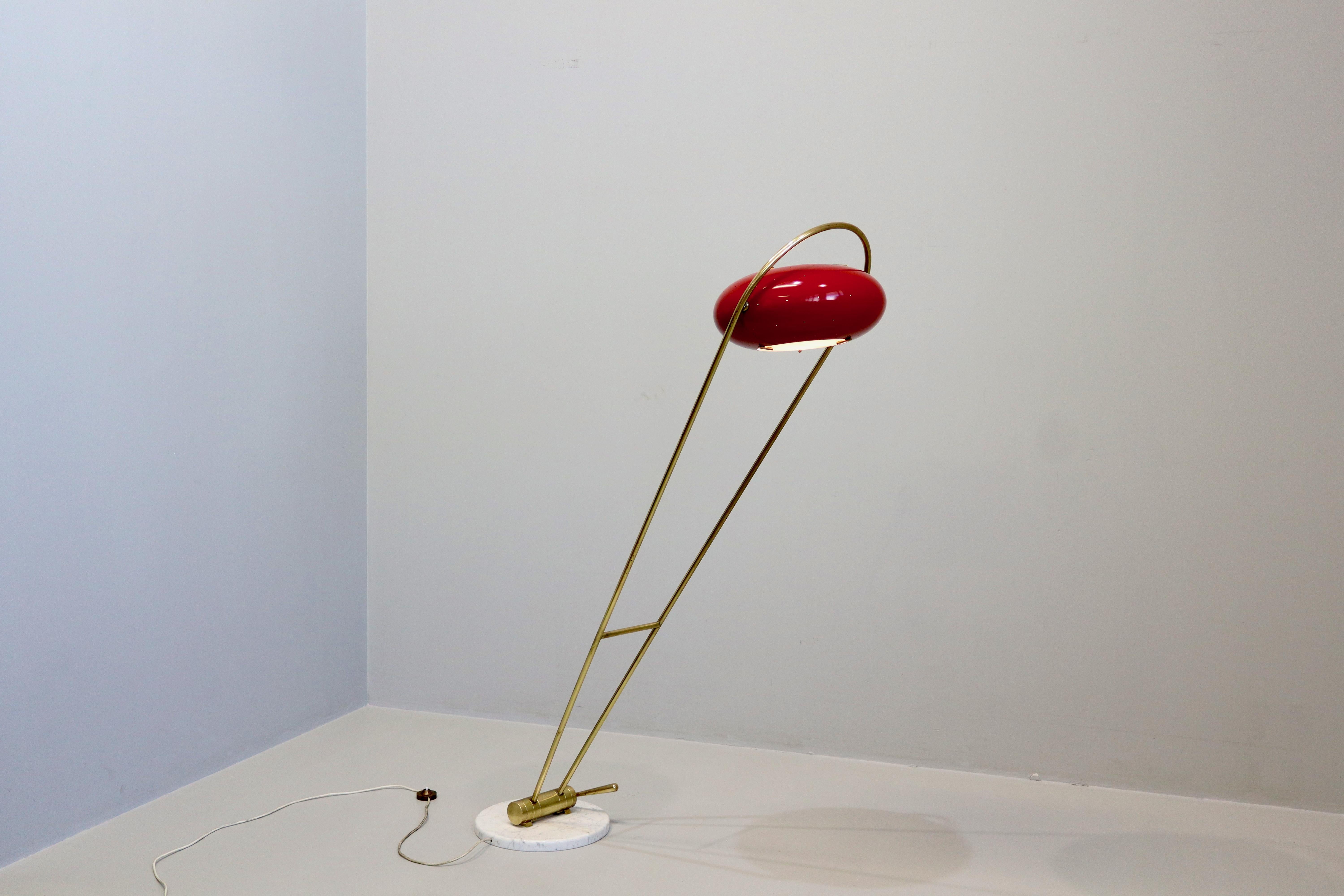 Stehleuchte  von Angelo Lelii für Arredoluce, Italien 1950 (Aluminium) im Angebot