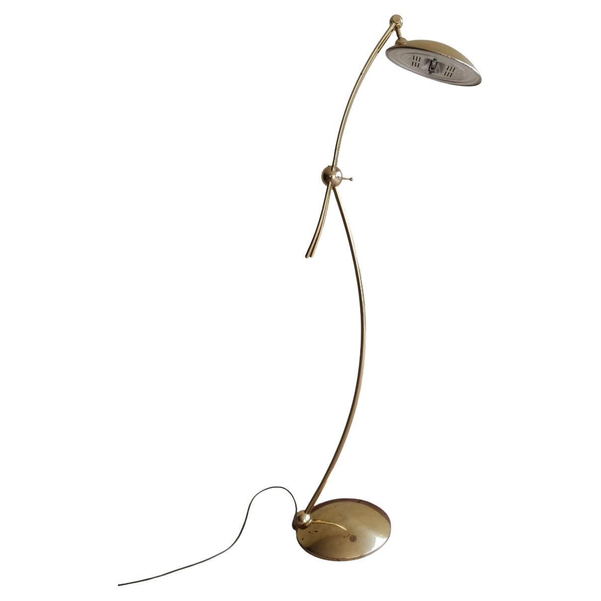 Lampe en terre de Luigi Colani en ottone, Italia anni 
70