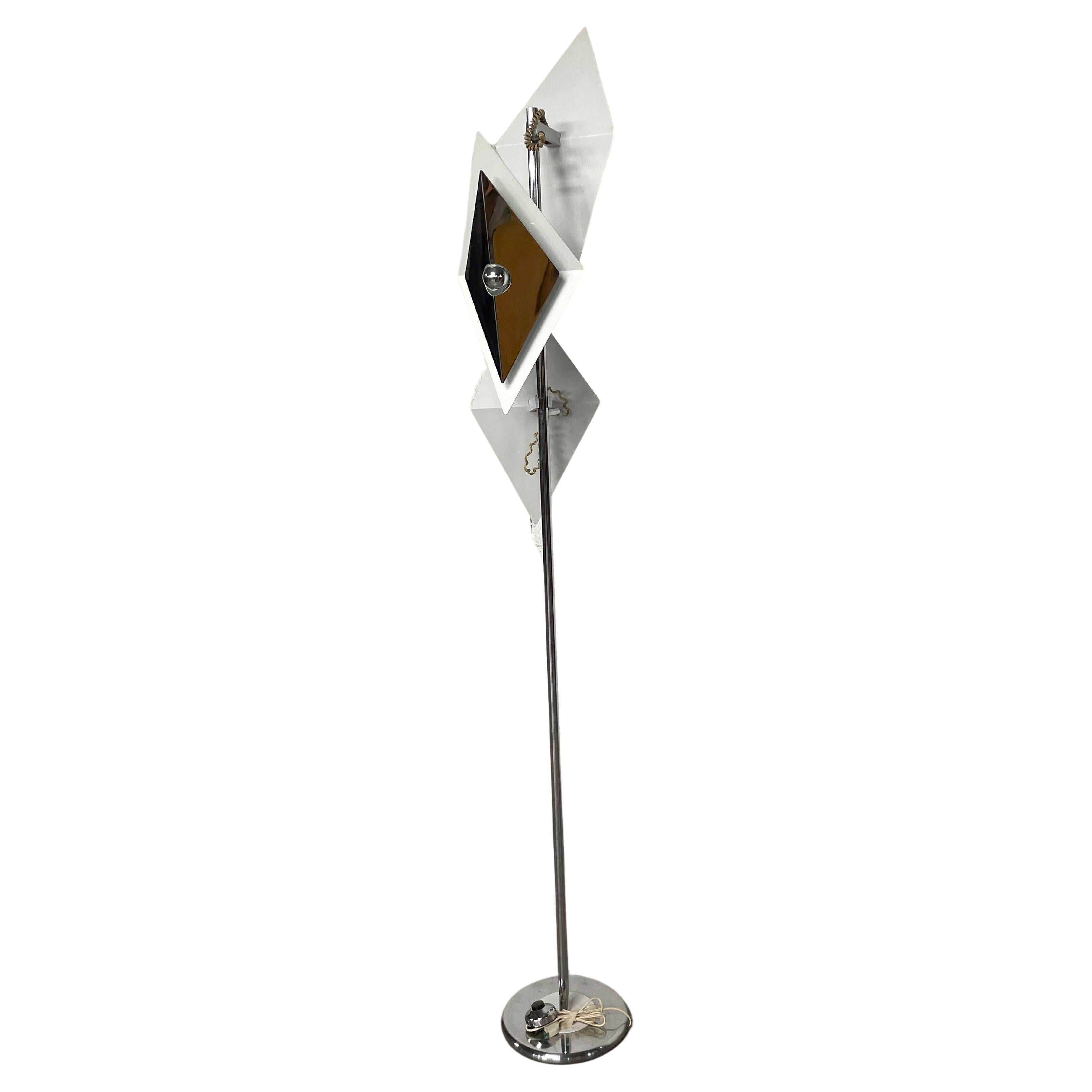 1960s "Diamante" floor lamp produced by Oma Fabbrica Lampadari (Italy) For Sale