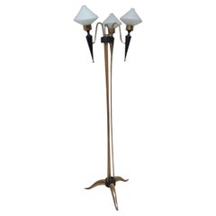 French three-light floor lamp made by Maison Arlus