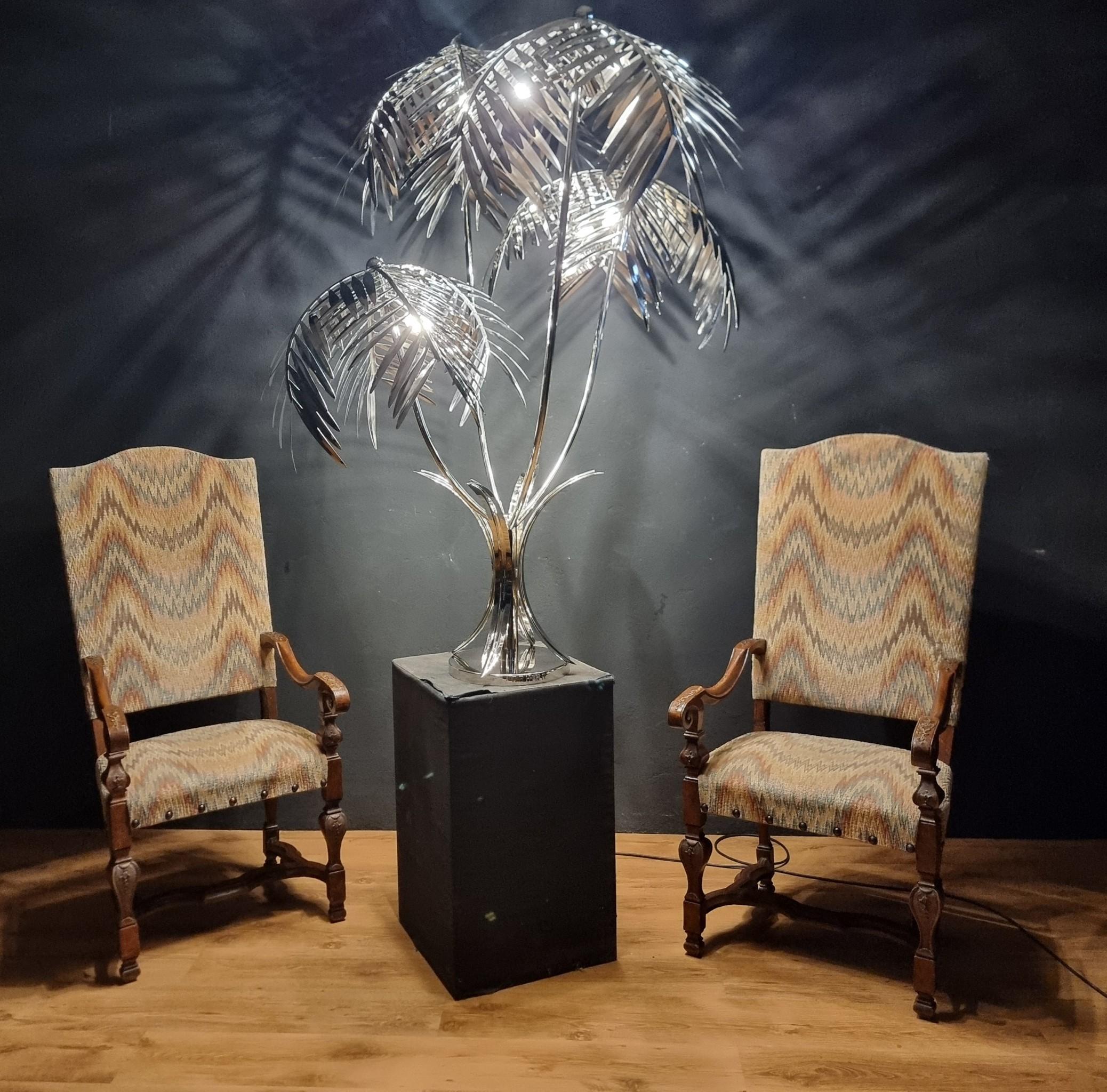 Vintage Floor Lamp by Kenzia in chrome-plated steel For Sale 6