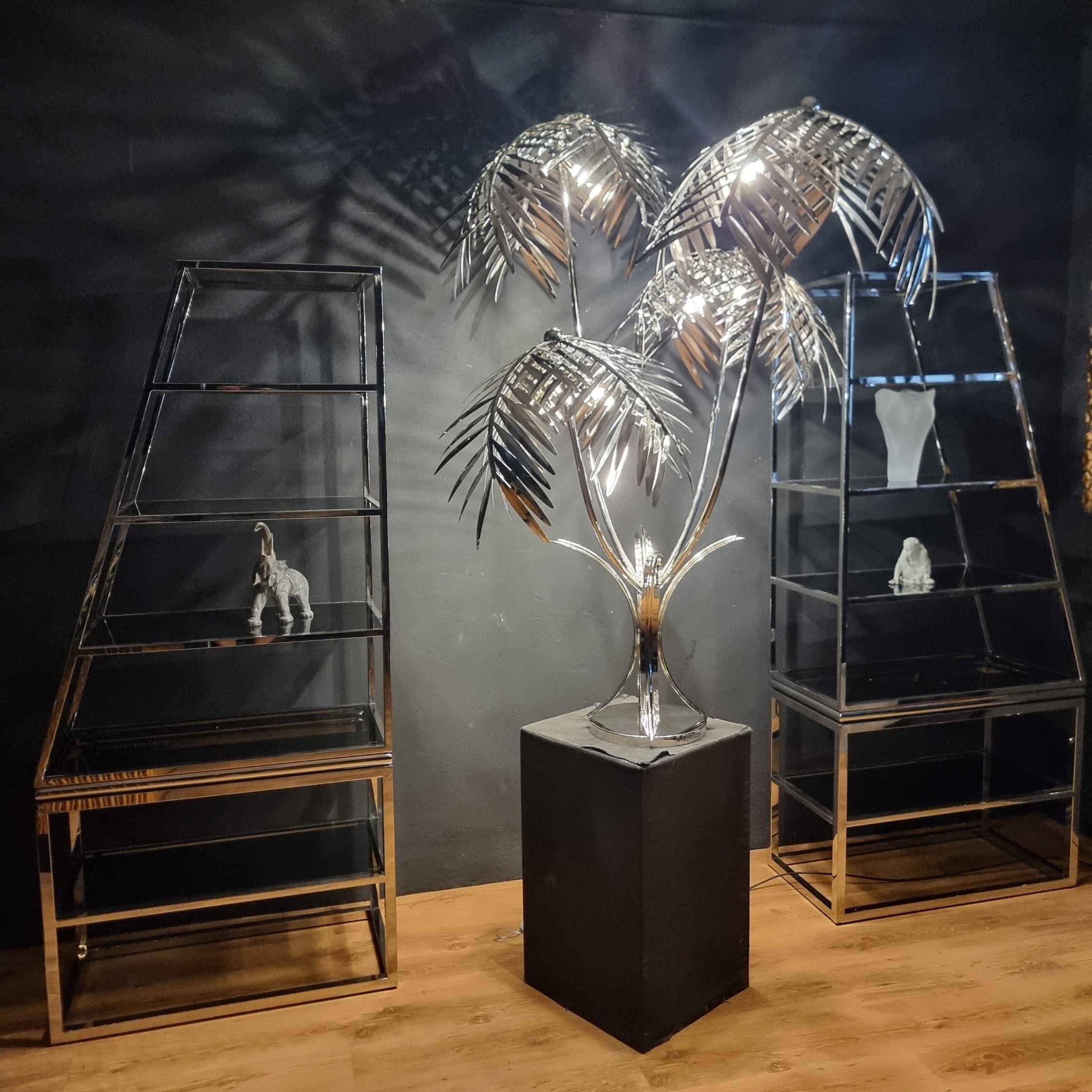 Contemporary Vintage Floor Lamp by Kenzia in chrome-plated steel For Sale