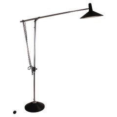 Extensible steel floor lamp, Manifattura Italiana