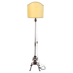 Retro Forged iron floor lamp, early 1900s 