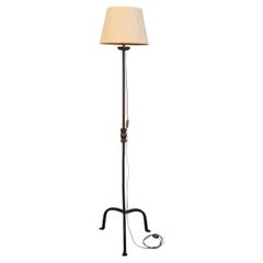 Antique Forged iron floor lamp, second half of the 19th century 