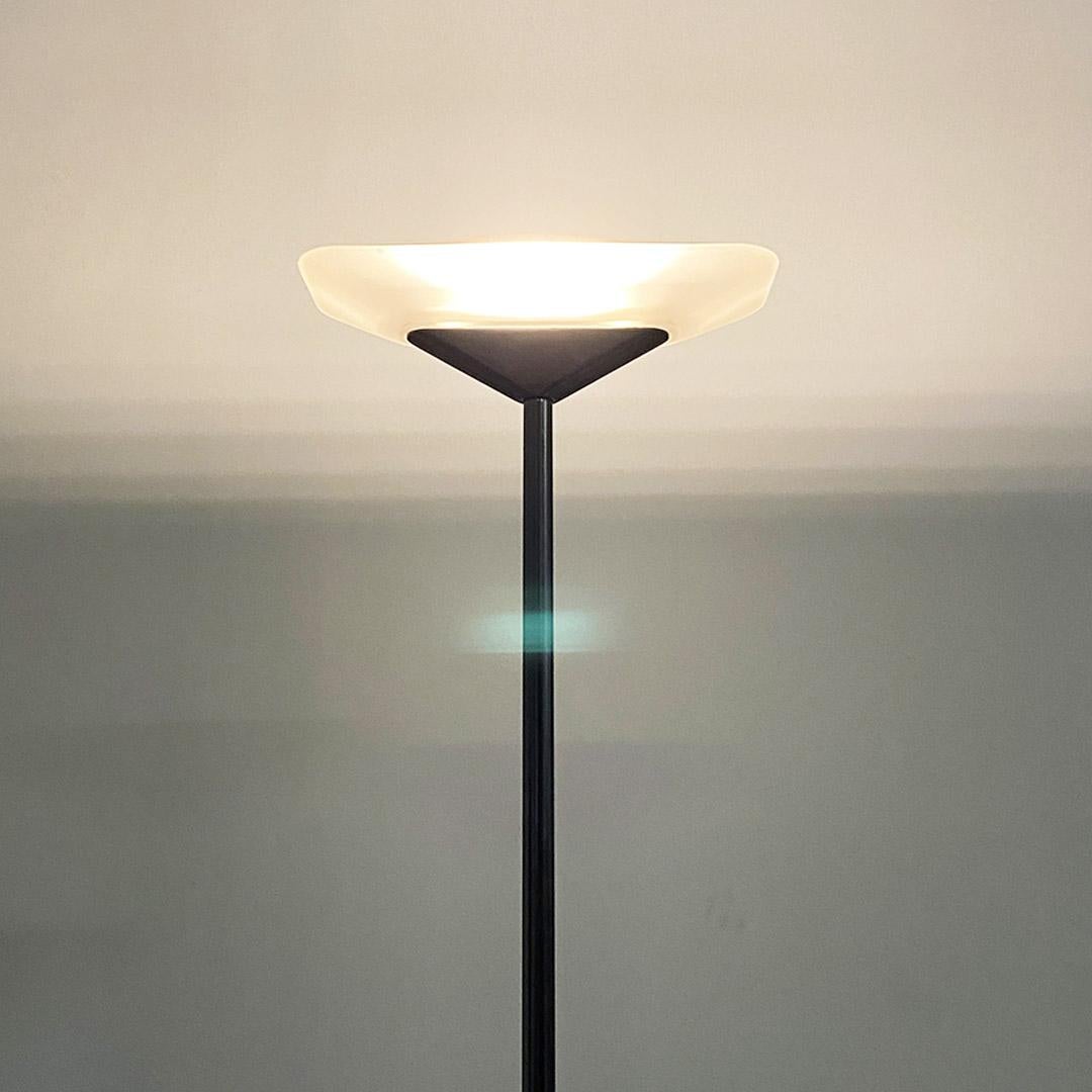 Metal and glass floor lamp by Vincenzo Missanelli for Ladue, c. 1980. For Sale 8