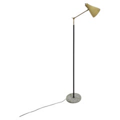 Brass and marble floor lamp, made in Italy, 1950s, Mid-Century Modern