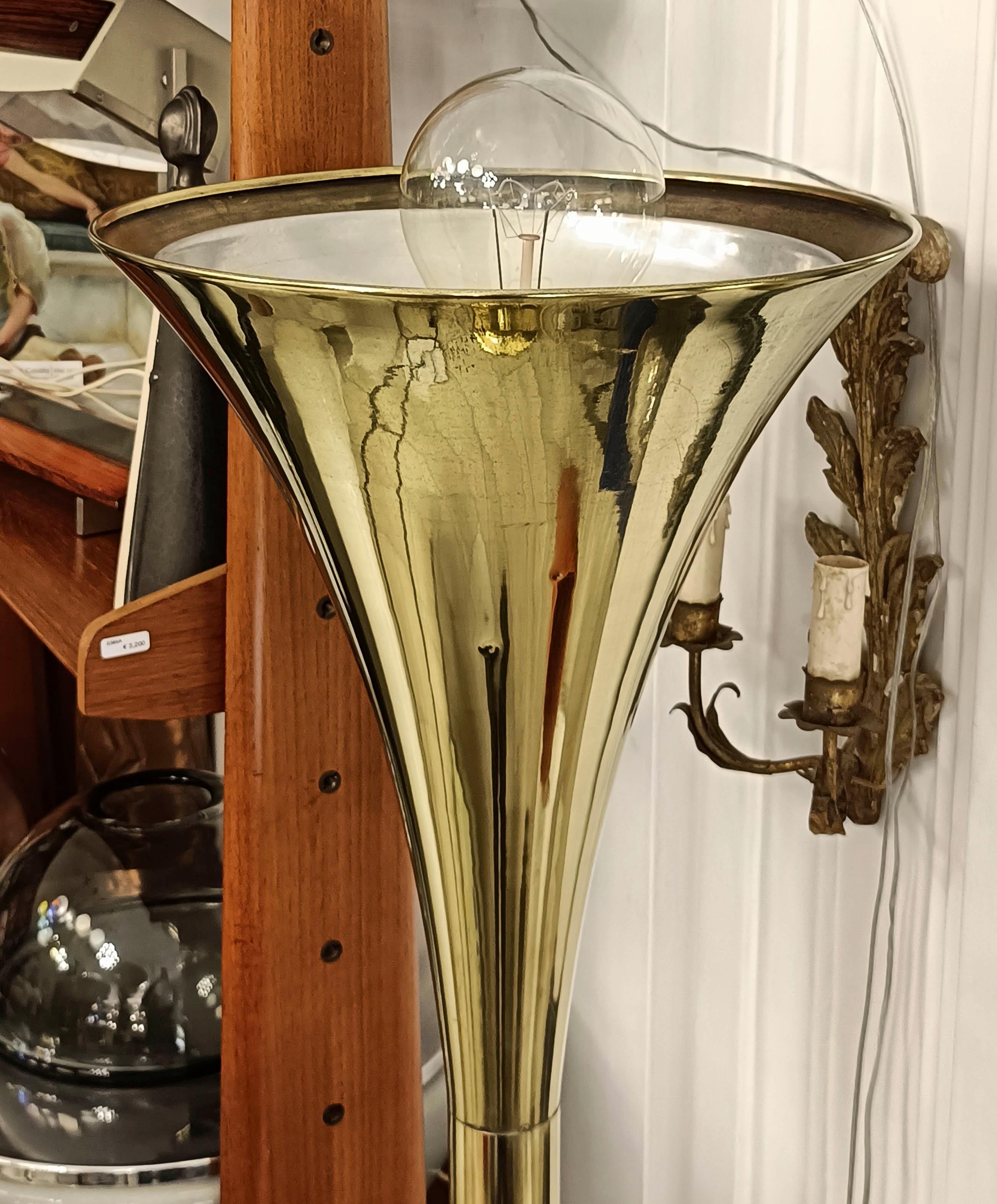 Mid-Century Modern Luminator Brass Floor Lamp, Italy 1950s For Sale