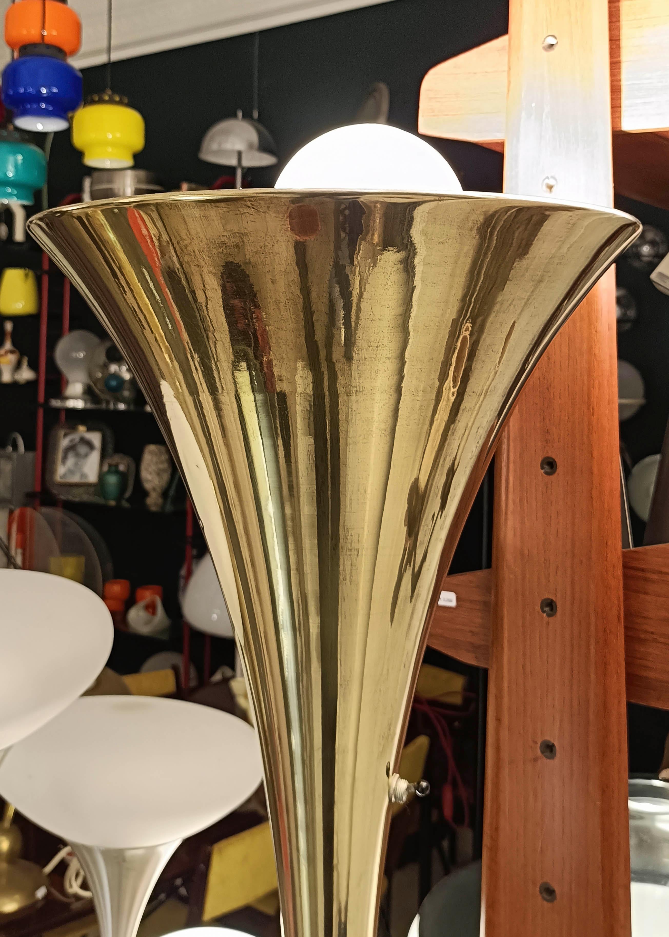 Luminator Brass Floor Lamp, Italy 1950s In Good Condition For Sale In Naples, IT