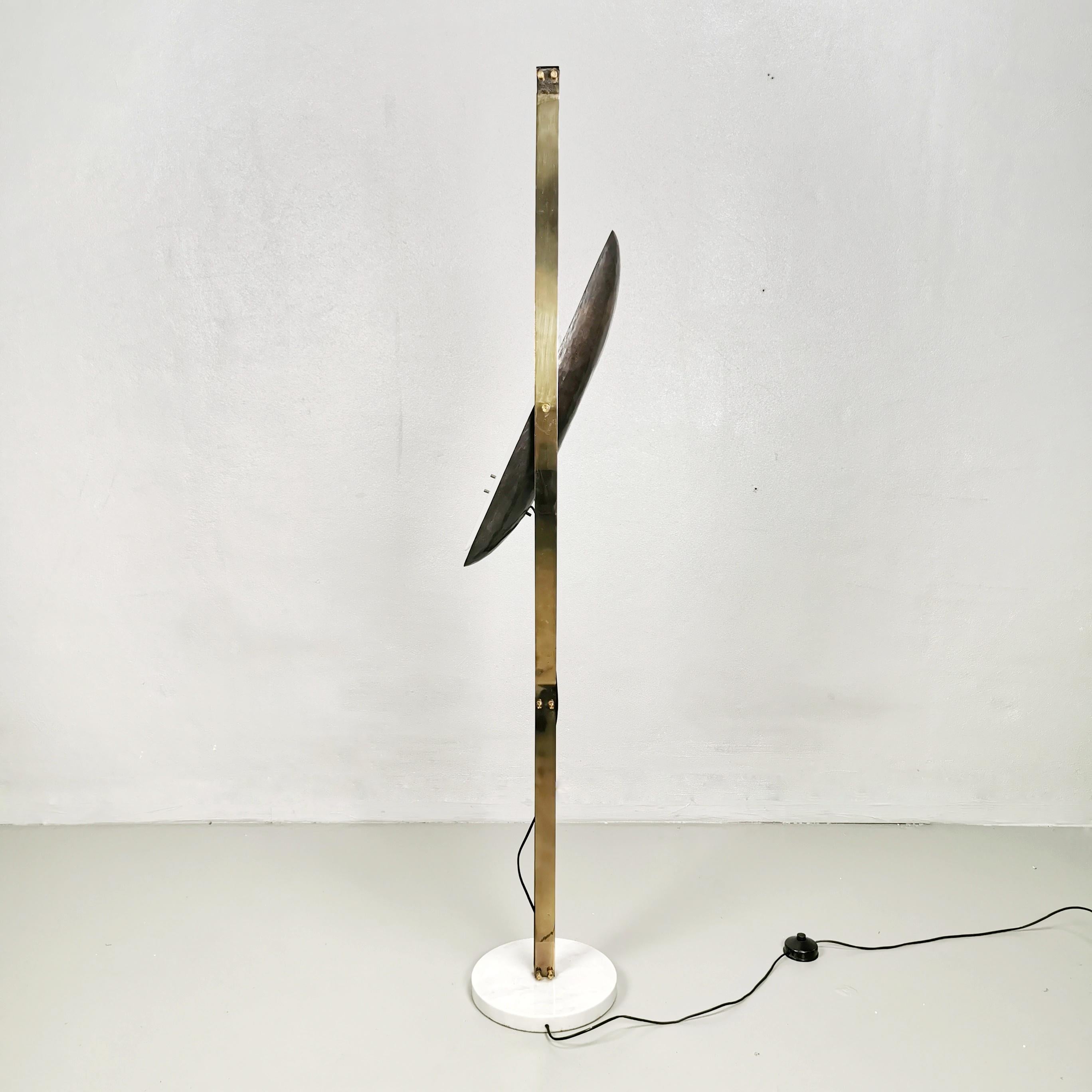 Reggiani Copper and Brass Floor Lamp 1960s In Good Condition For Sale In Milano, MI