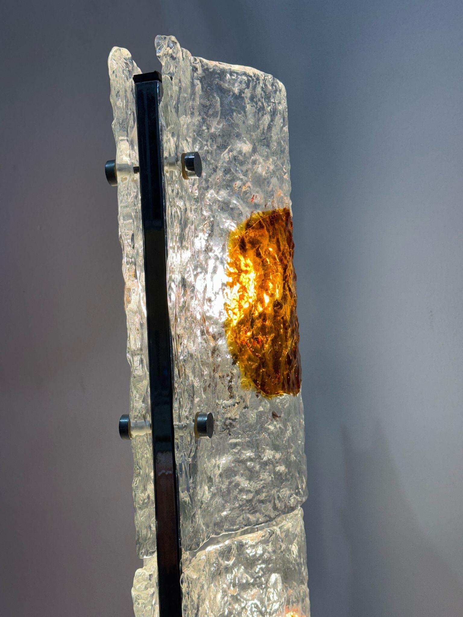 Italian Lampada da terra in vetro di Murano, Mazzega anni '70 in vendita