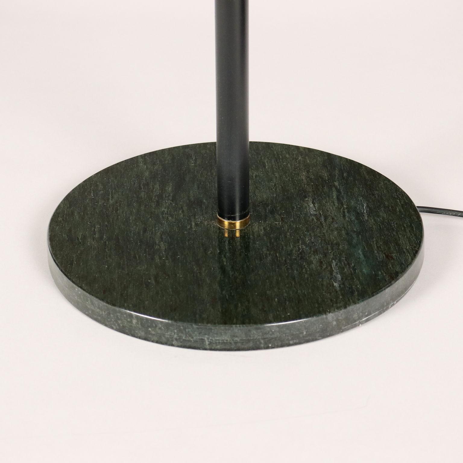 Metal Opaline glass floor lamp 1960s