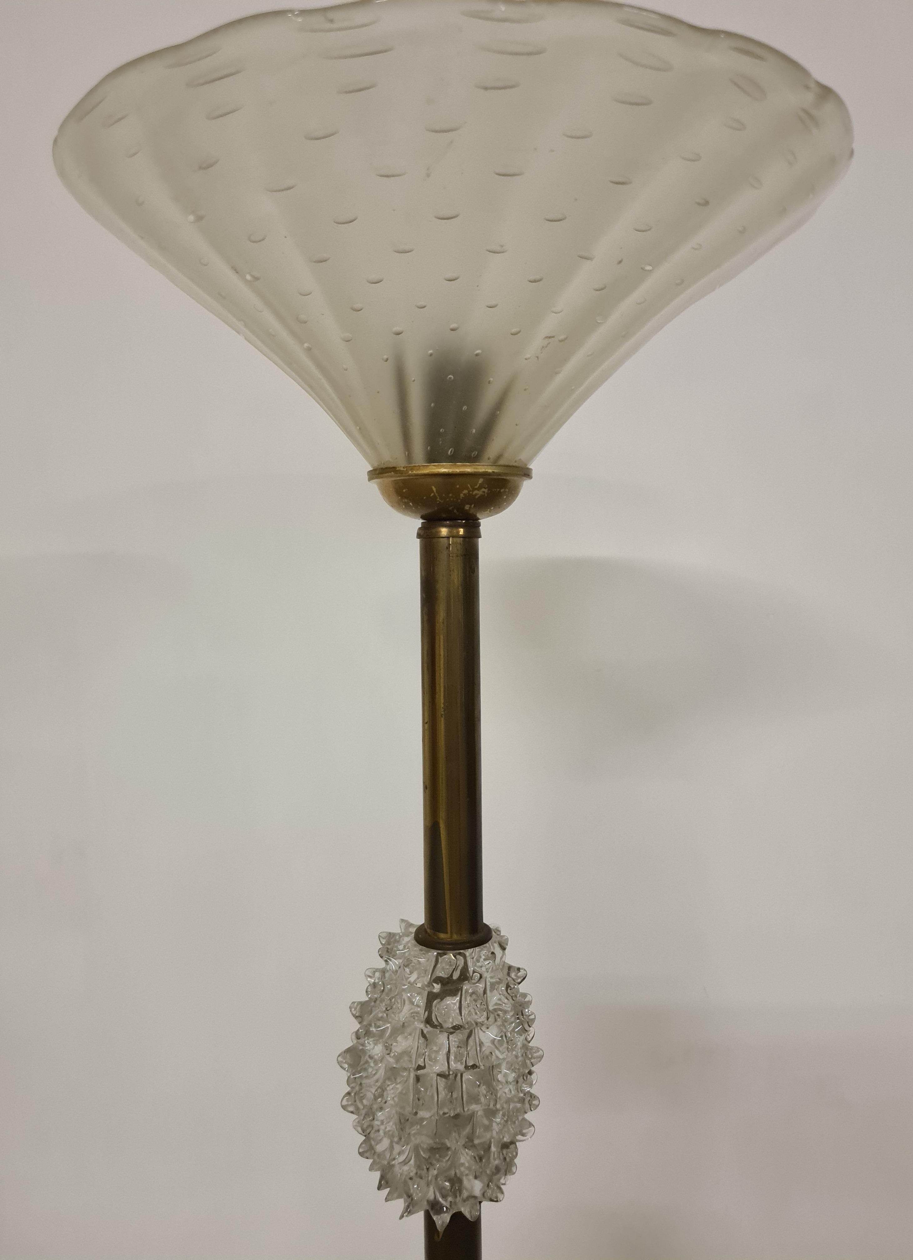 Lámpara de pie de cristal roscado de Barovier & Toso en venta 10