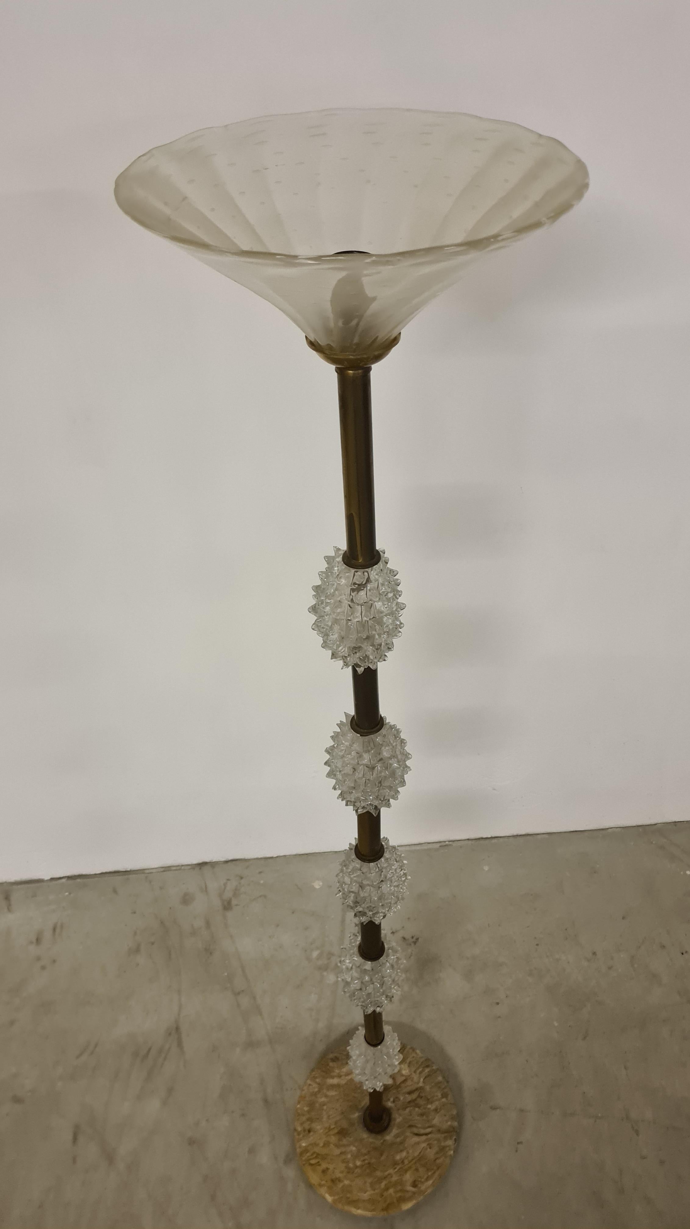 Lámpara de pie de cristal roscado de Barovier & Toso en venta 12