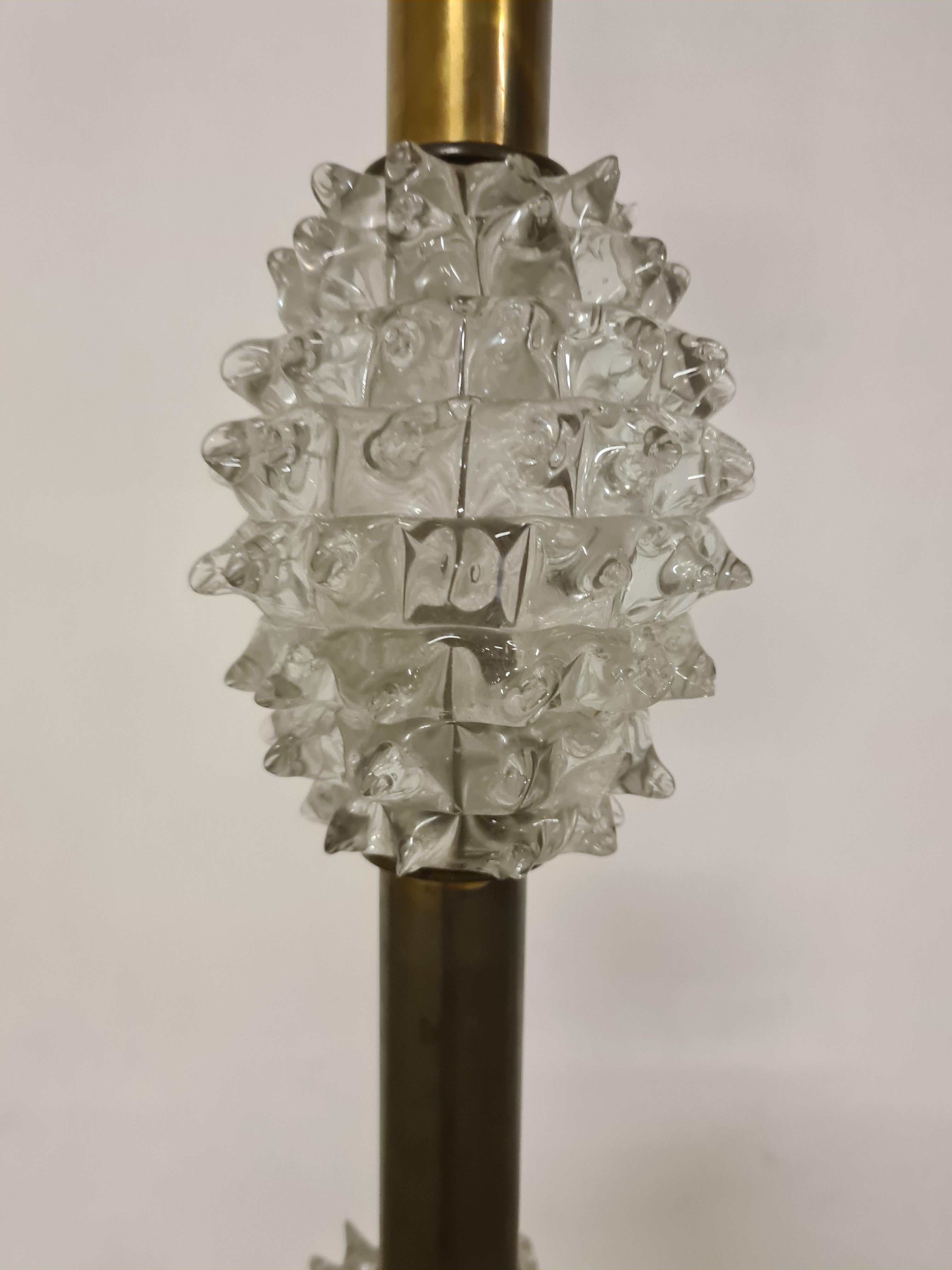 Lámpara de pie de cristal roscado de Barovier & Toso en venta 1