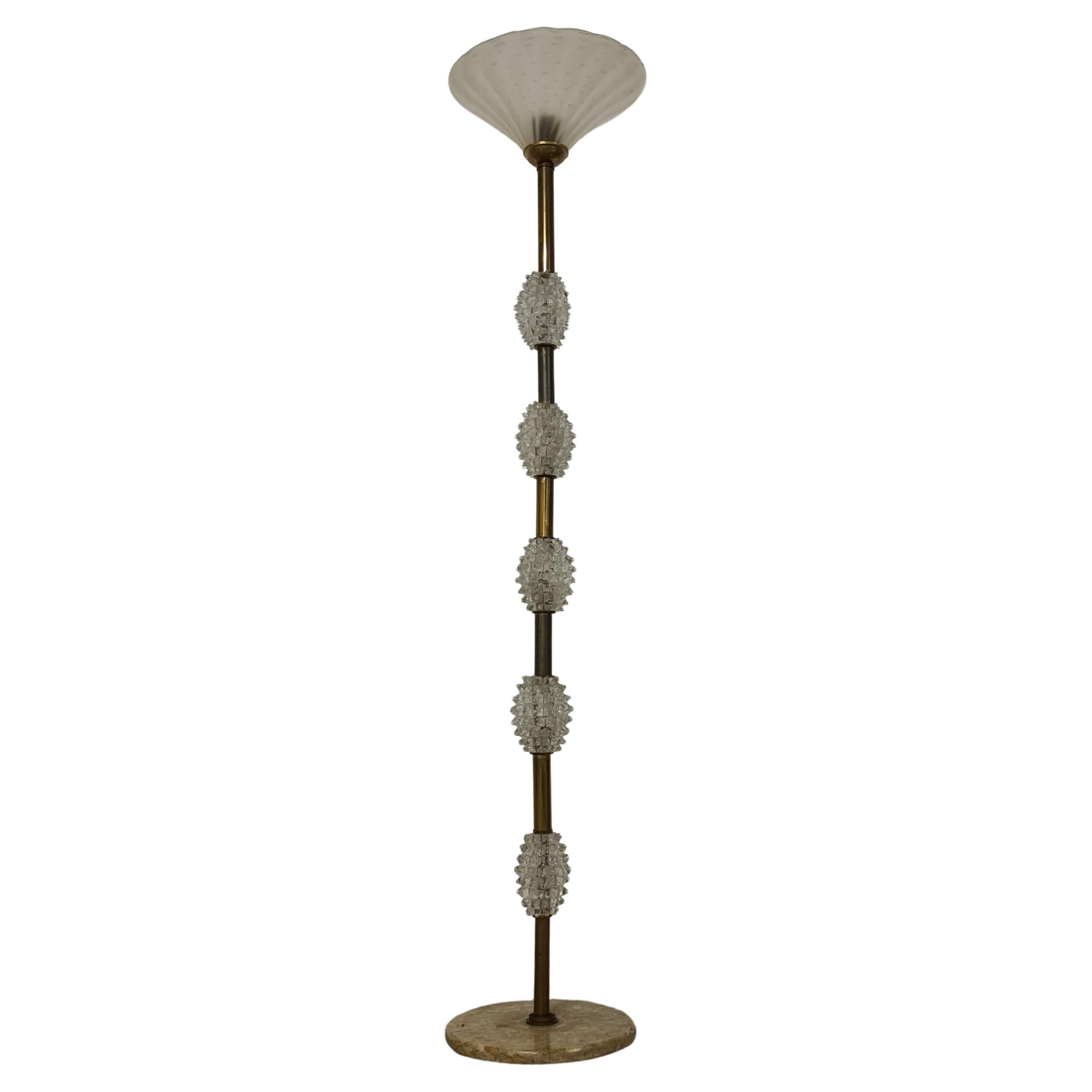 Rostered glass floor lamp by Barovier & Toso
