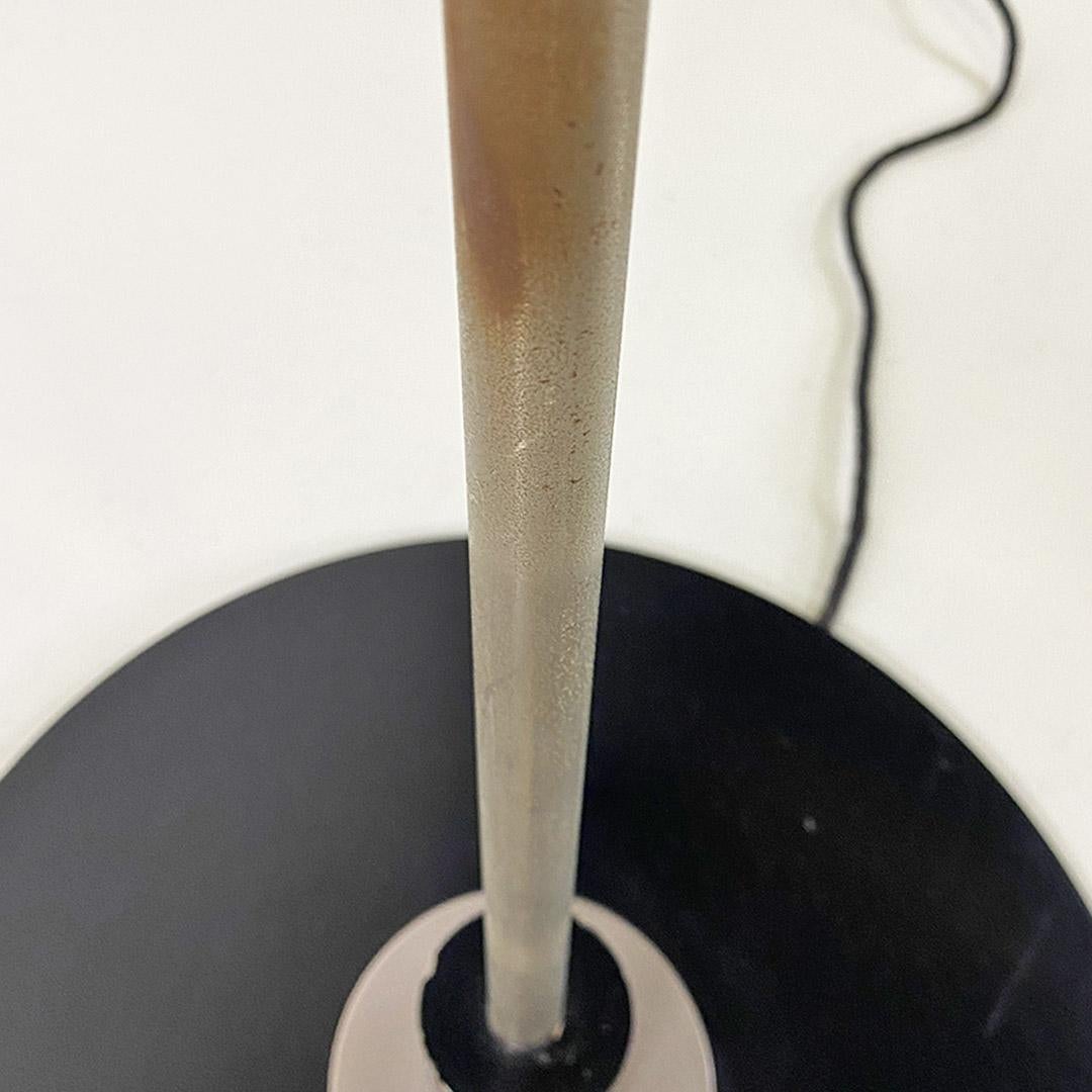 Italian modern steel and crystal floor lamp by Gyula Pap for Tecnolumen, 1970s For Sale 2