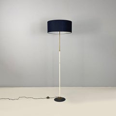 Italienische Stehleuchte aus Metall, Messing und Stoff von Stilnovo, 1950er Jahre