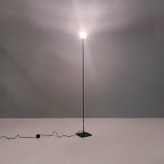 Italian modern metal and opaline glass floor lamp by Prandina, 1980s